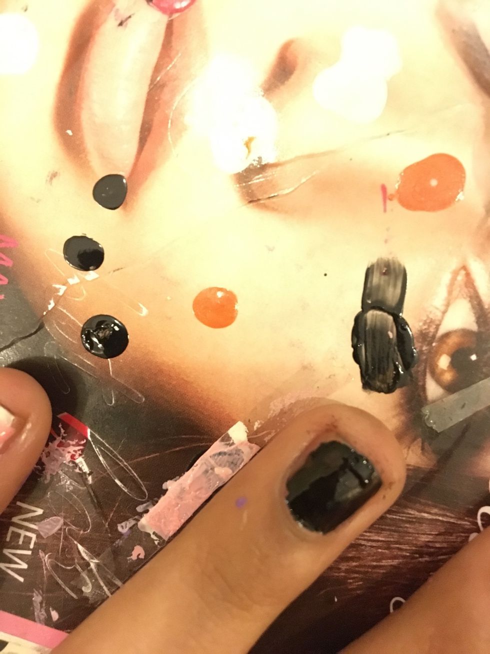 Paint the ring finger black