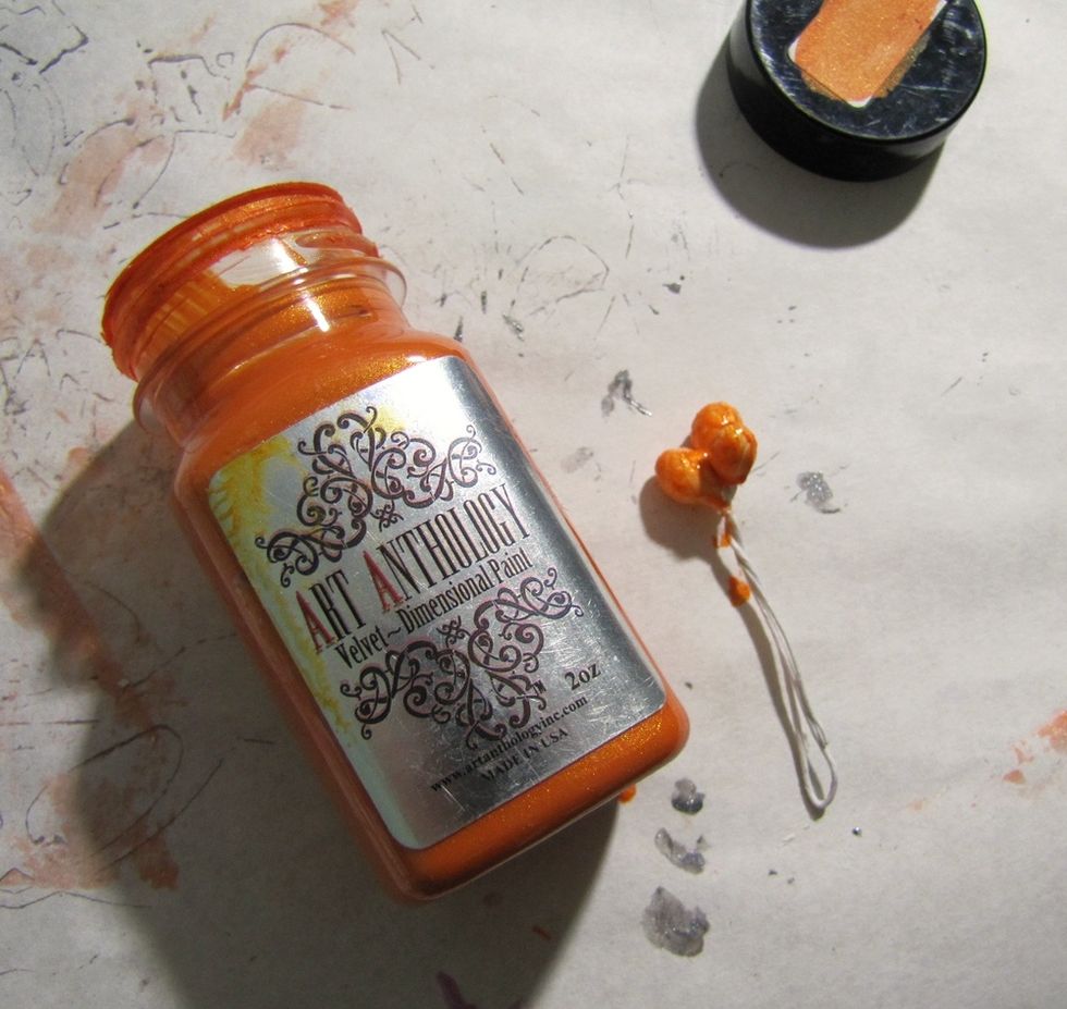 Paint the stamens with Tango Velvet.