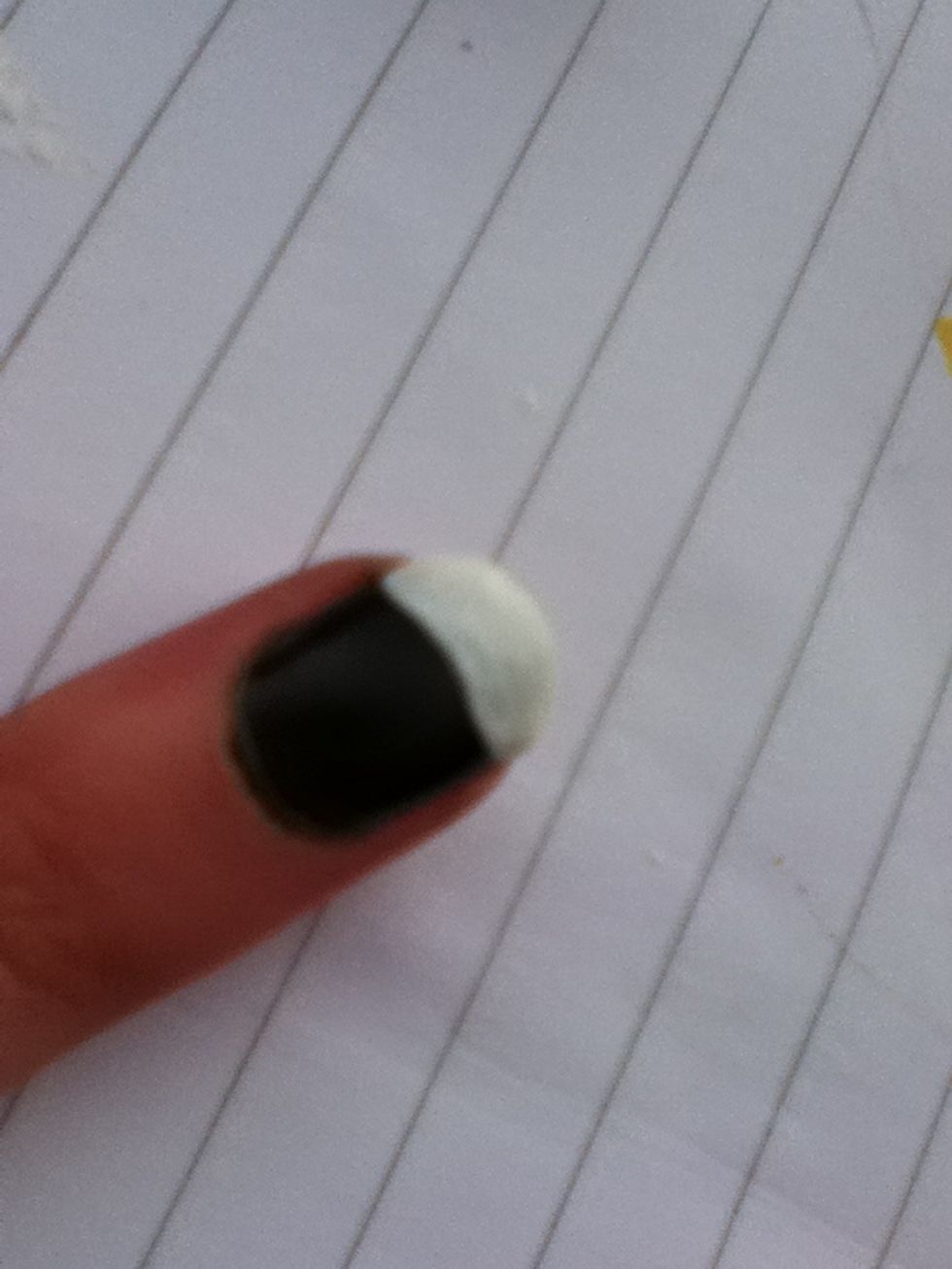 Paint the top of the nail white.
