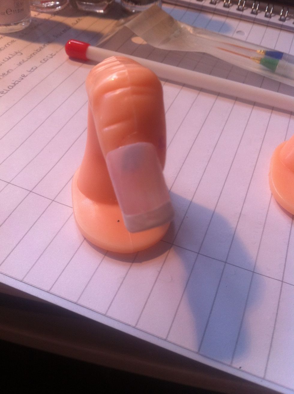 Paint the white tip on..I done this freehand but you can buy strip guides :)