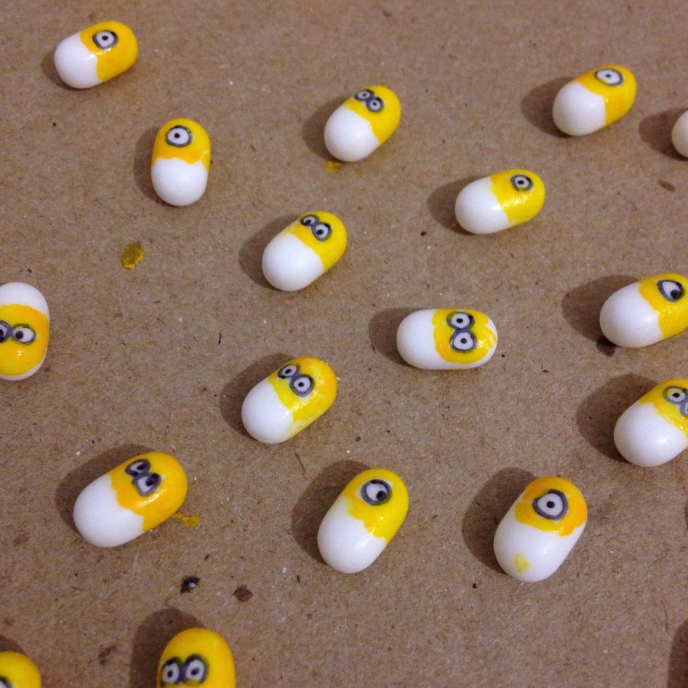 Paint the yellow zone; it's about 3/4 of the minions body.
