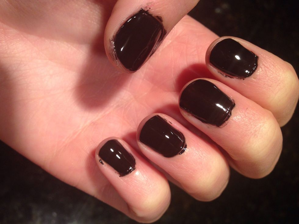 Paint them black. I had to use two coats.