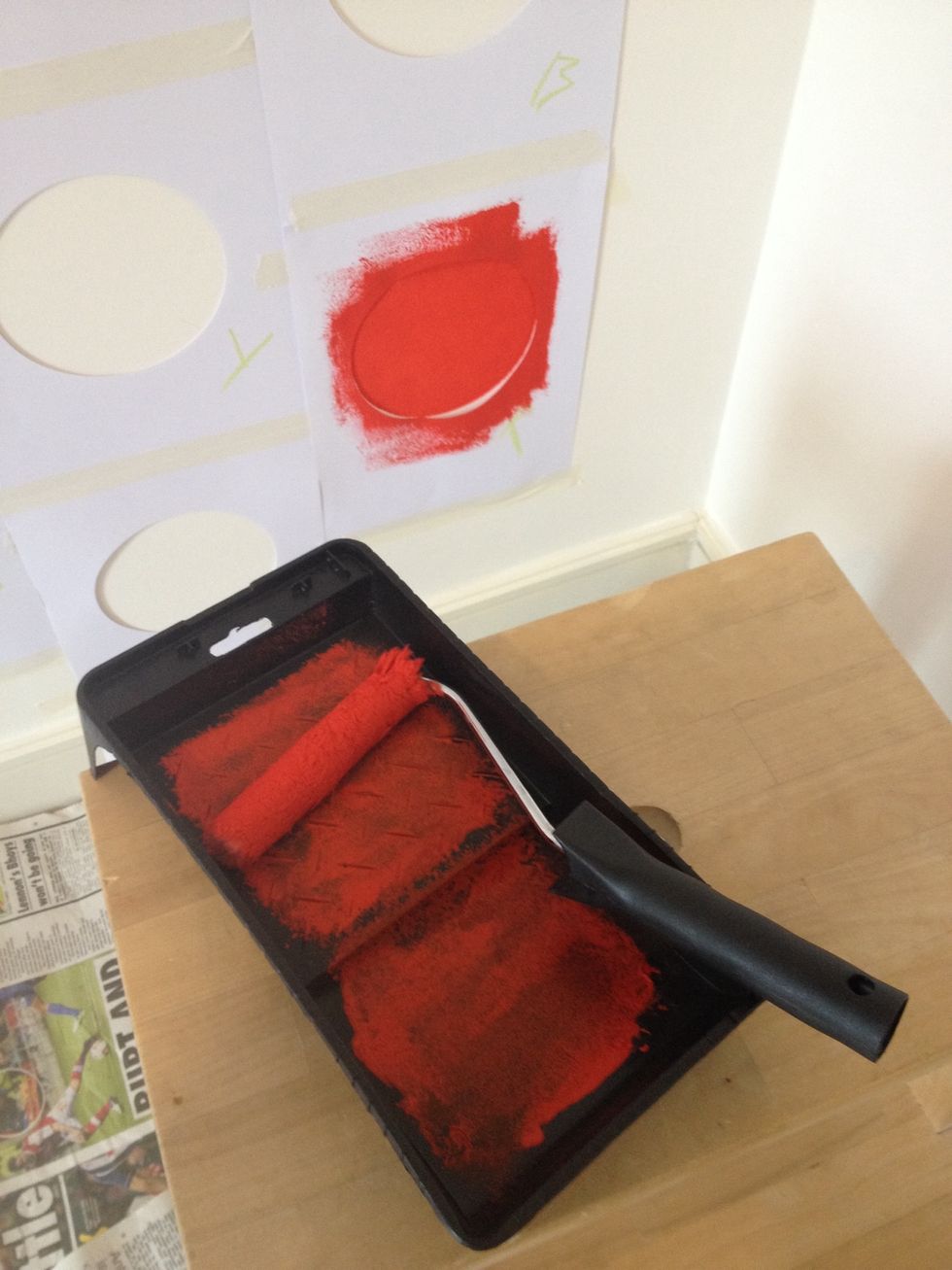 Paint them colour by colour using the mini roller