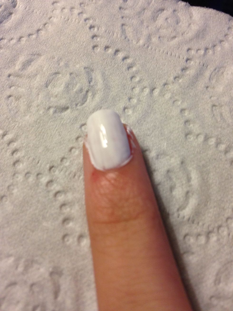 Paint ur nails white! U may need to paint them 2 to 3 times over