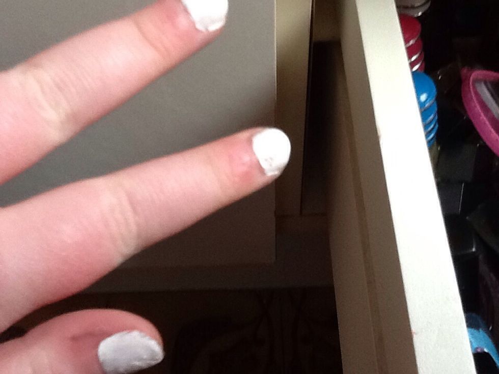 Paint white over the top. Sorry for the blurry ness.