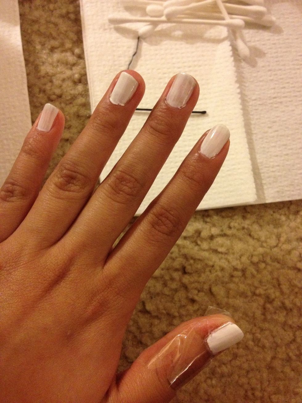 Paint with one coat of white