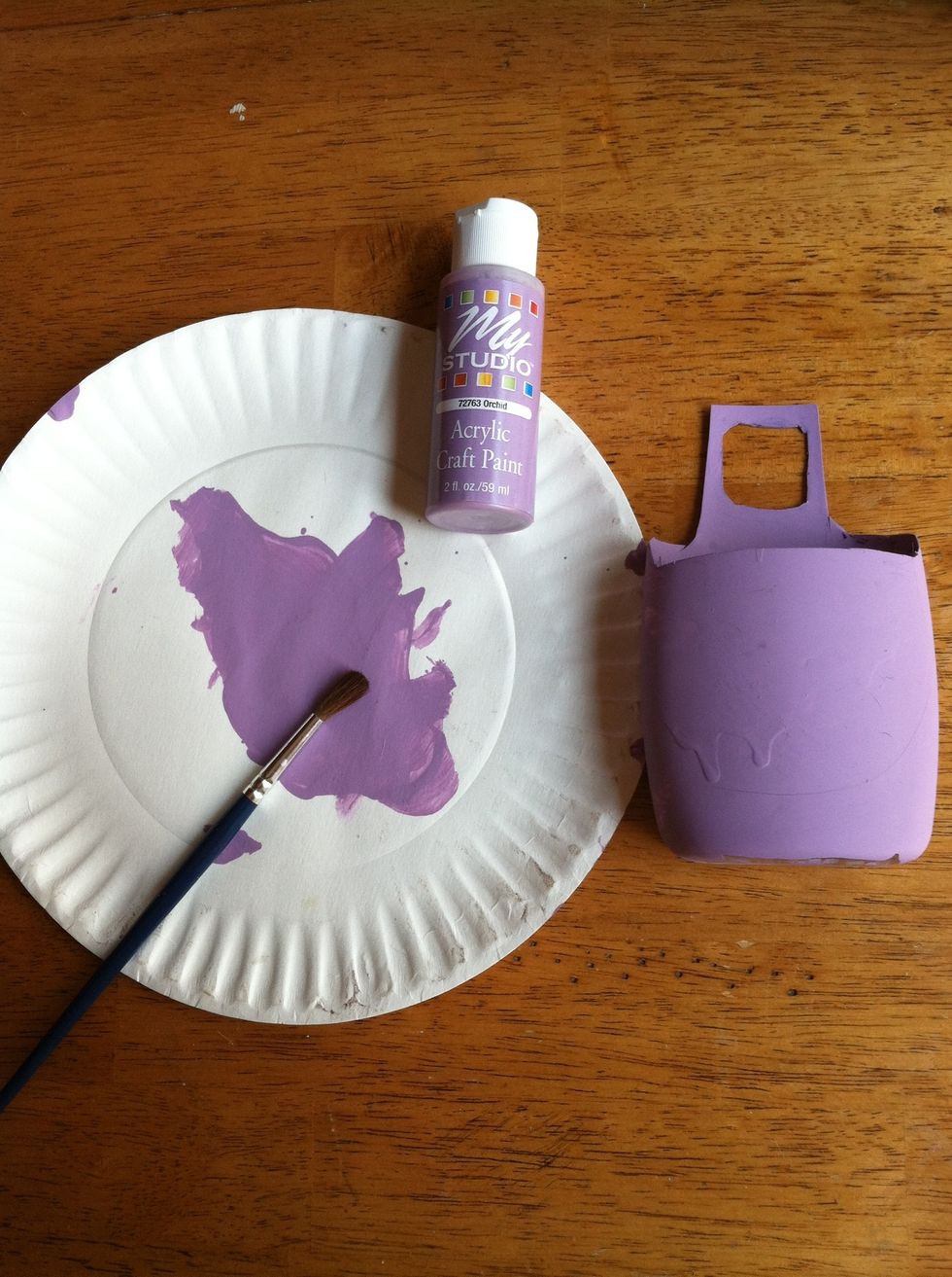 Paint your bottle! I used My Studio Acrylic Craft Paint.