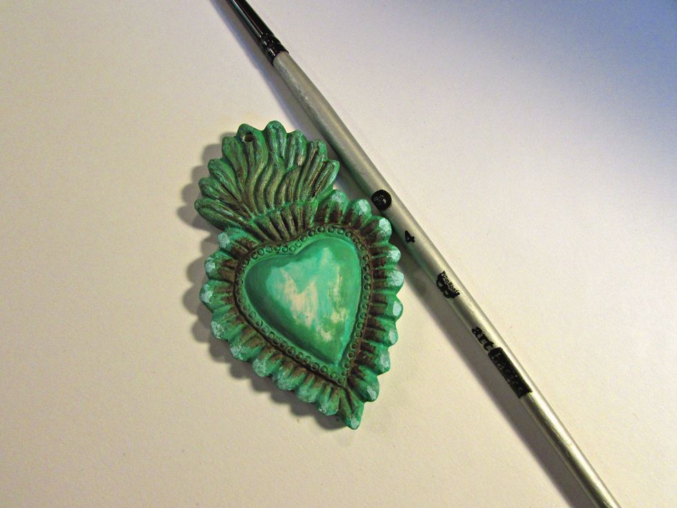 Paint your heart with your choice of color, turquoise is one of my favorites