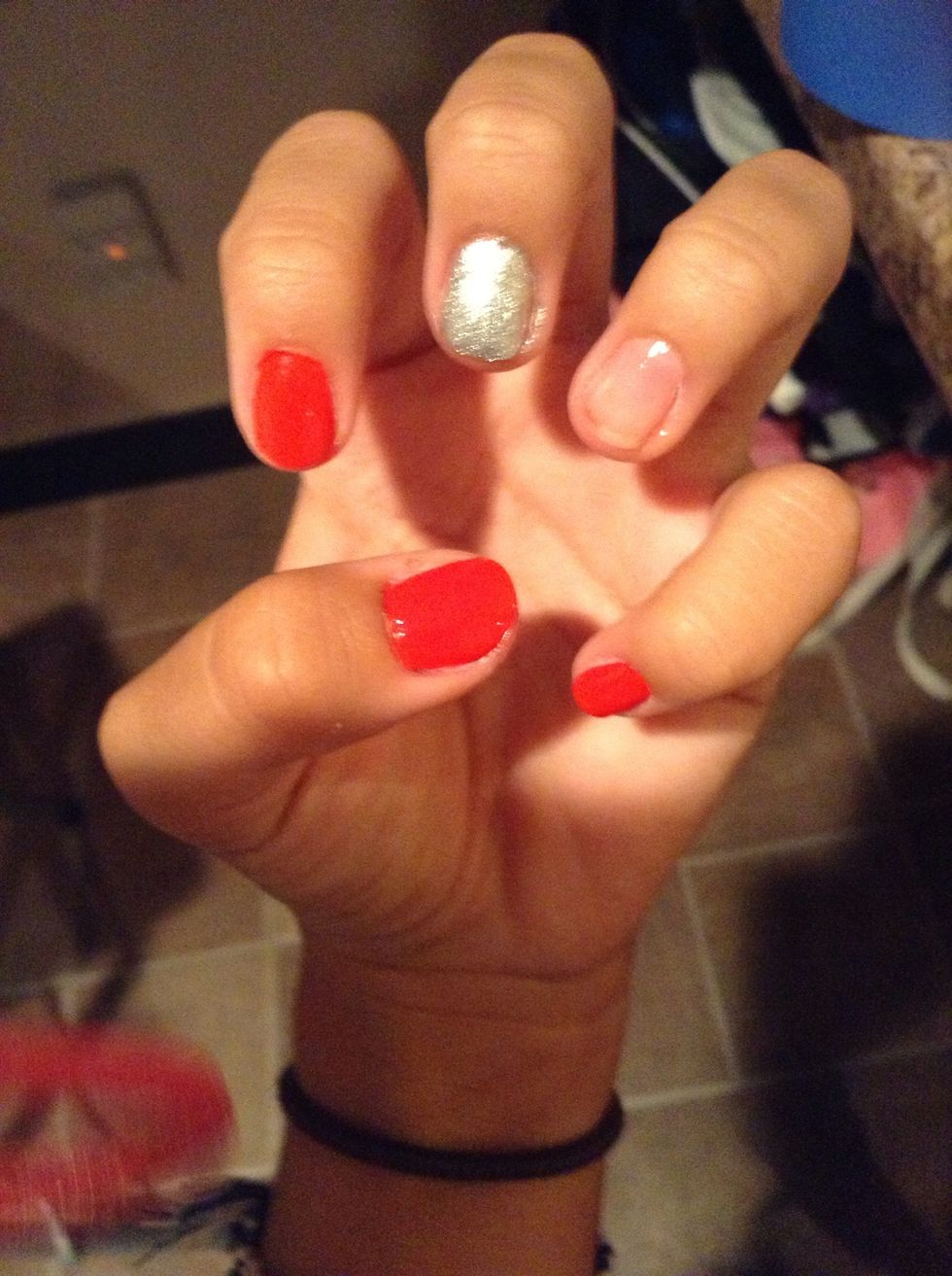 Paint your middle finger silver.