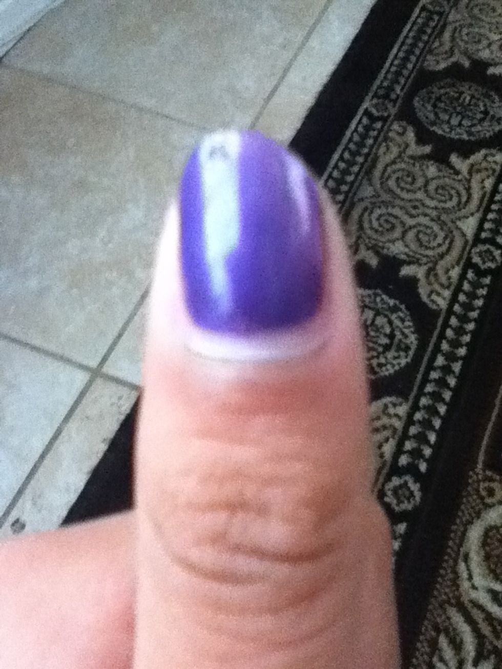 Paint your nail any color with regular nail polish\ud83d\udc85 after it drys, add a top coat or clear coat( u can also use the same polish as the base color)