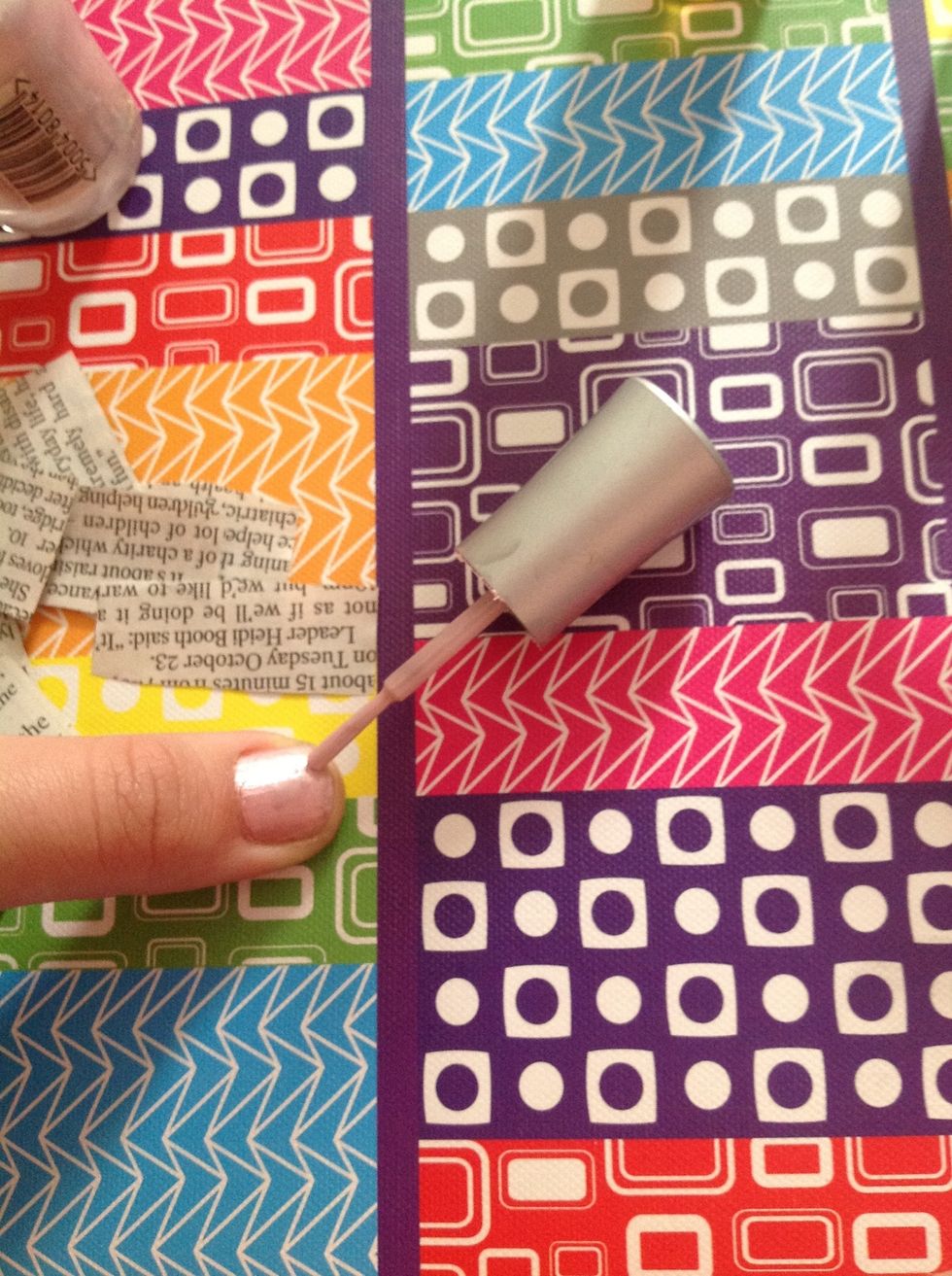 Paint your nail, any colour works but lighter colours work best!