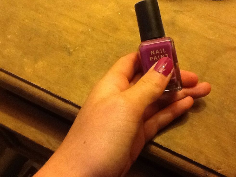 Paint your nail in a dark nail vanish, and wait for it to dry.