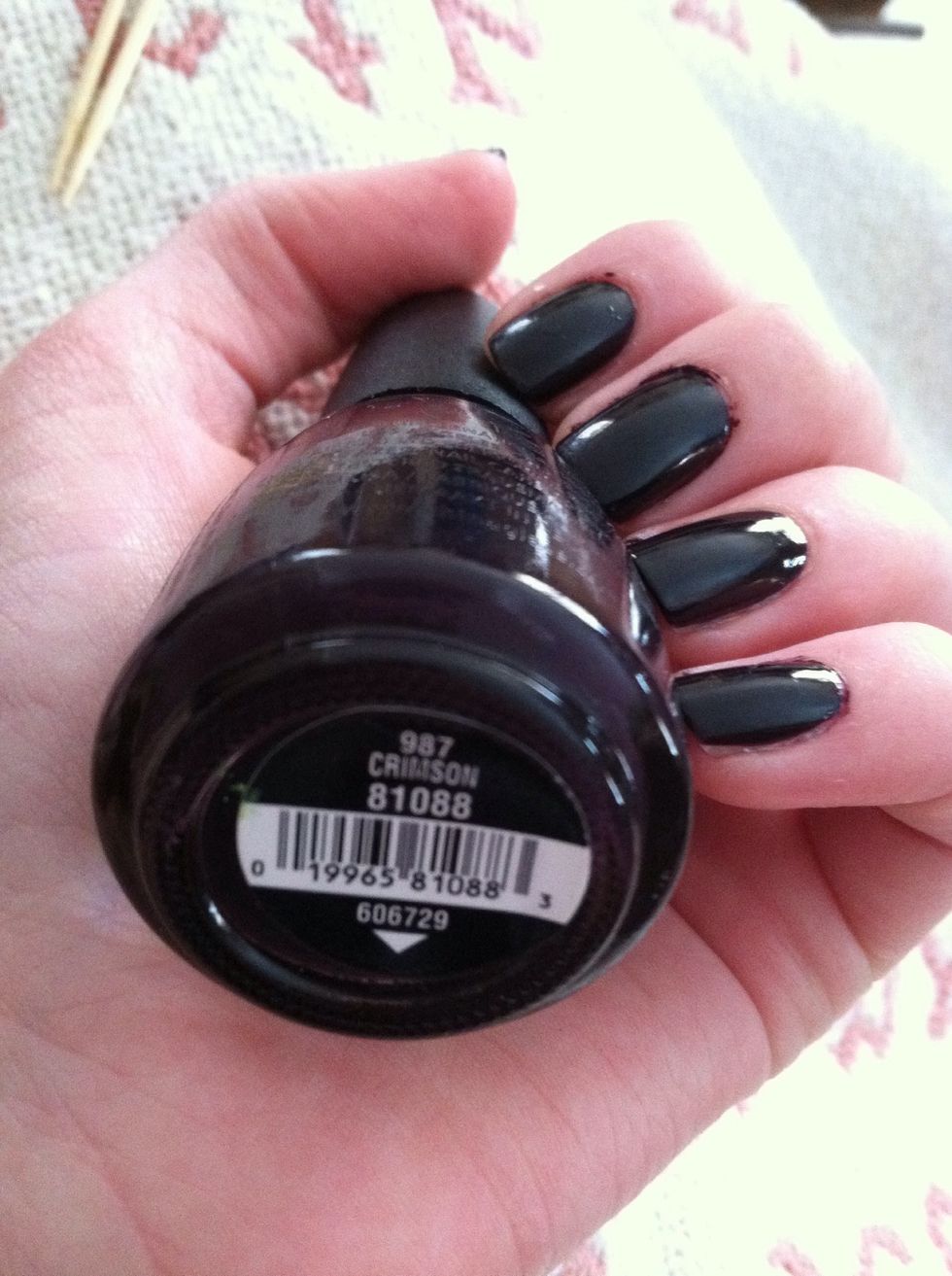 Paint your nails a dark purple.