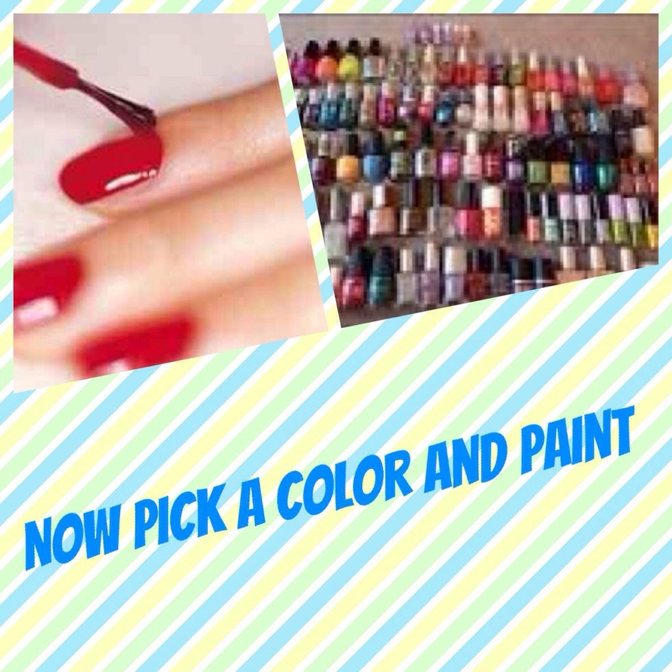 Paint your nails, however don't worry about excess polish simply pour some remover into the cap dip a cotton swab and gently rub AROUND your nail to remove all extra polish