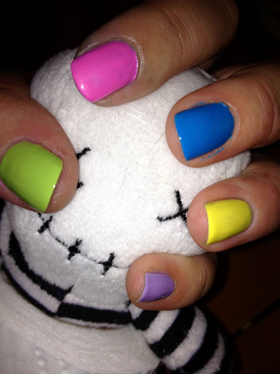 Paint your nails which ever color you want:)