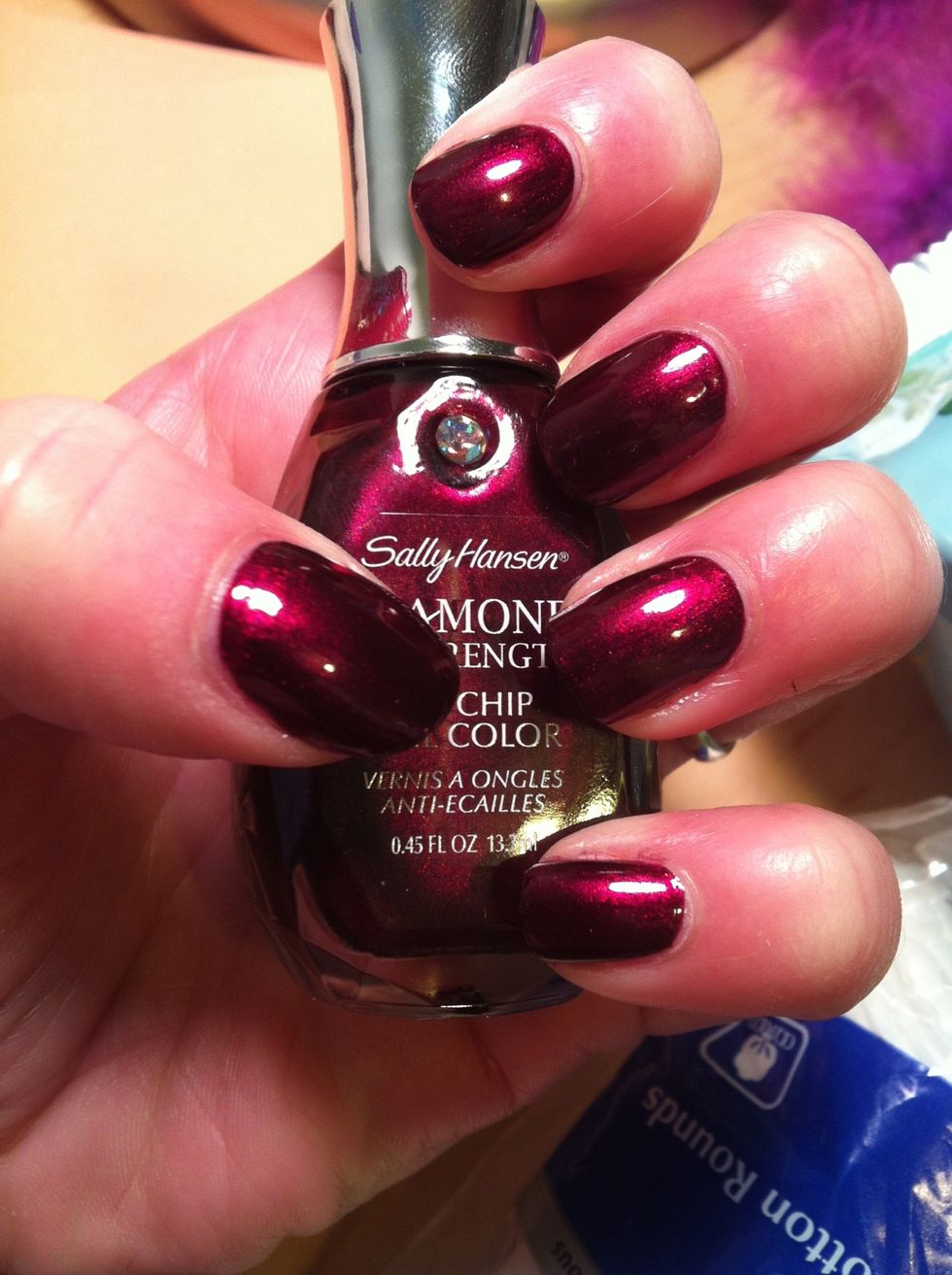 Paint your nails with two coats of your base color.