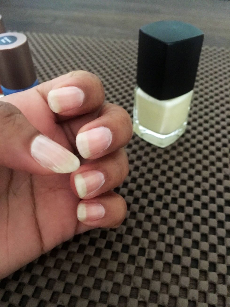 Paint your nails with white nail polish