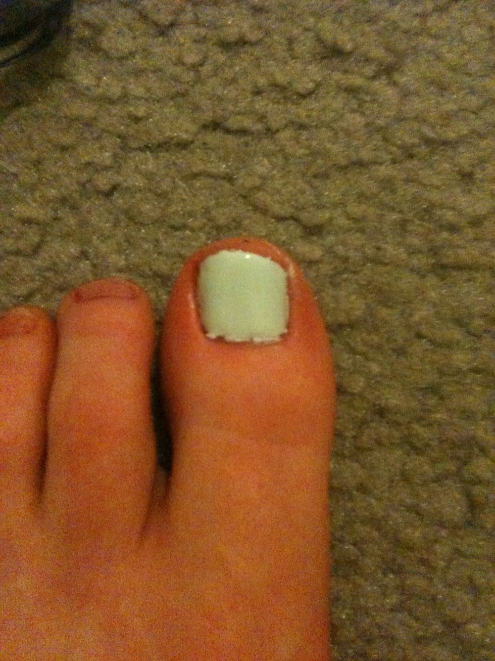 Paint your tootsies (2 thin coats not 1 thick coat)