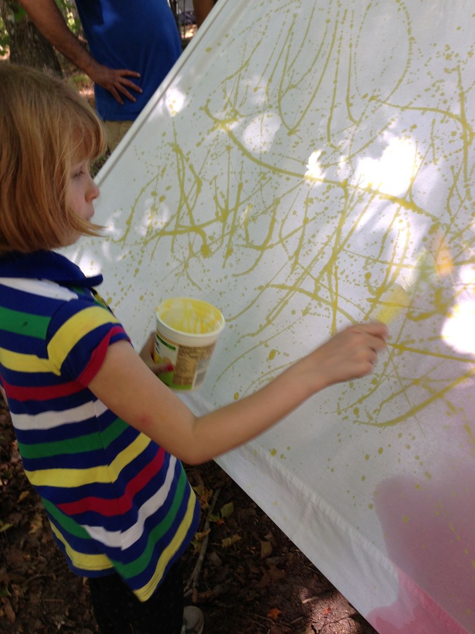 Painting and spattering...