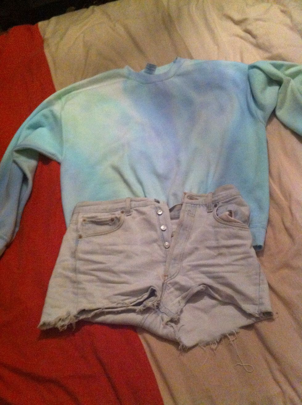 Pair the jumper with shorts if it's abit warmer, if not, you could always wear patterned tights