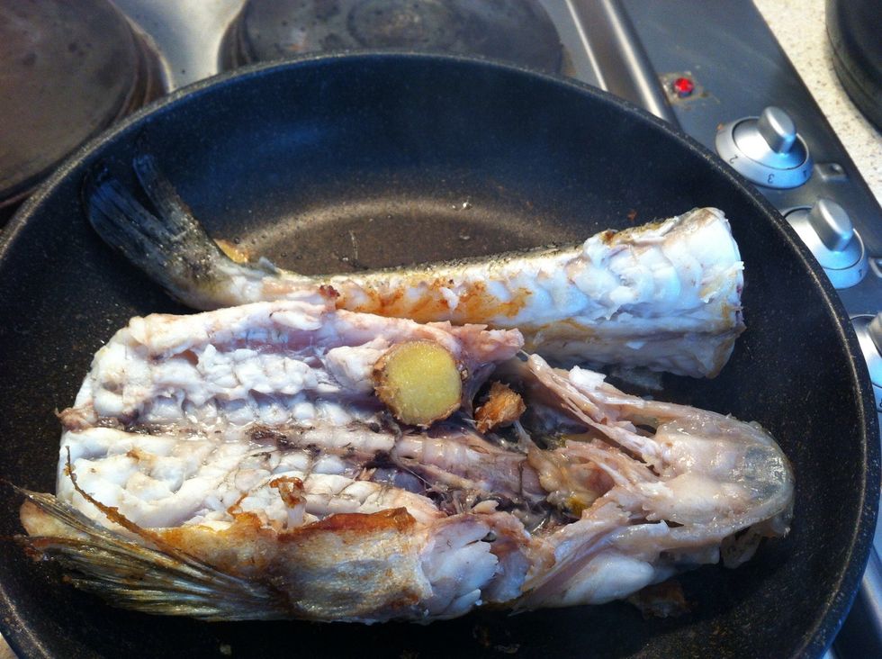 Pan fry the fish for three minutes on each side