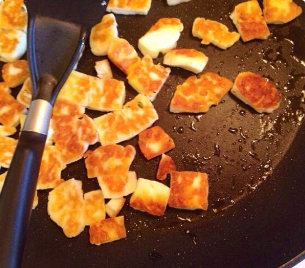 ..paneer, or (as here) fried halloumi.