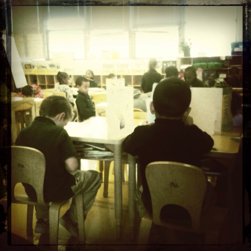 Paraprofessional in New Haven Public Schools. It can be very grueling but the hours leave me plenty of time to work on my art which is the key. At the end of the day I'm an artist no matter what.