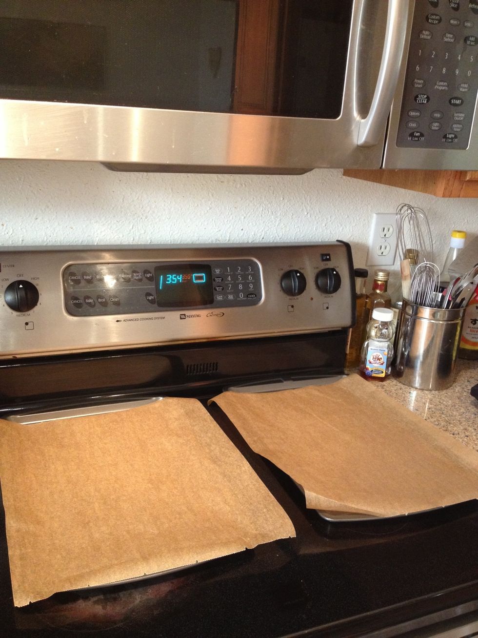 Parchment paper is on. Check. ;)