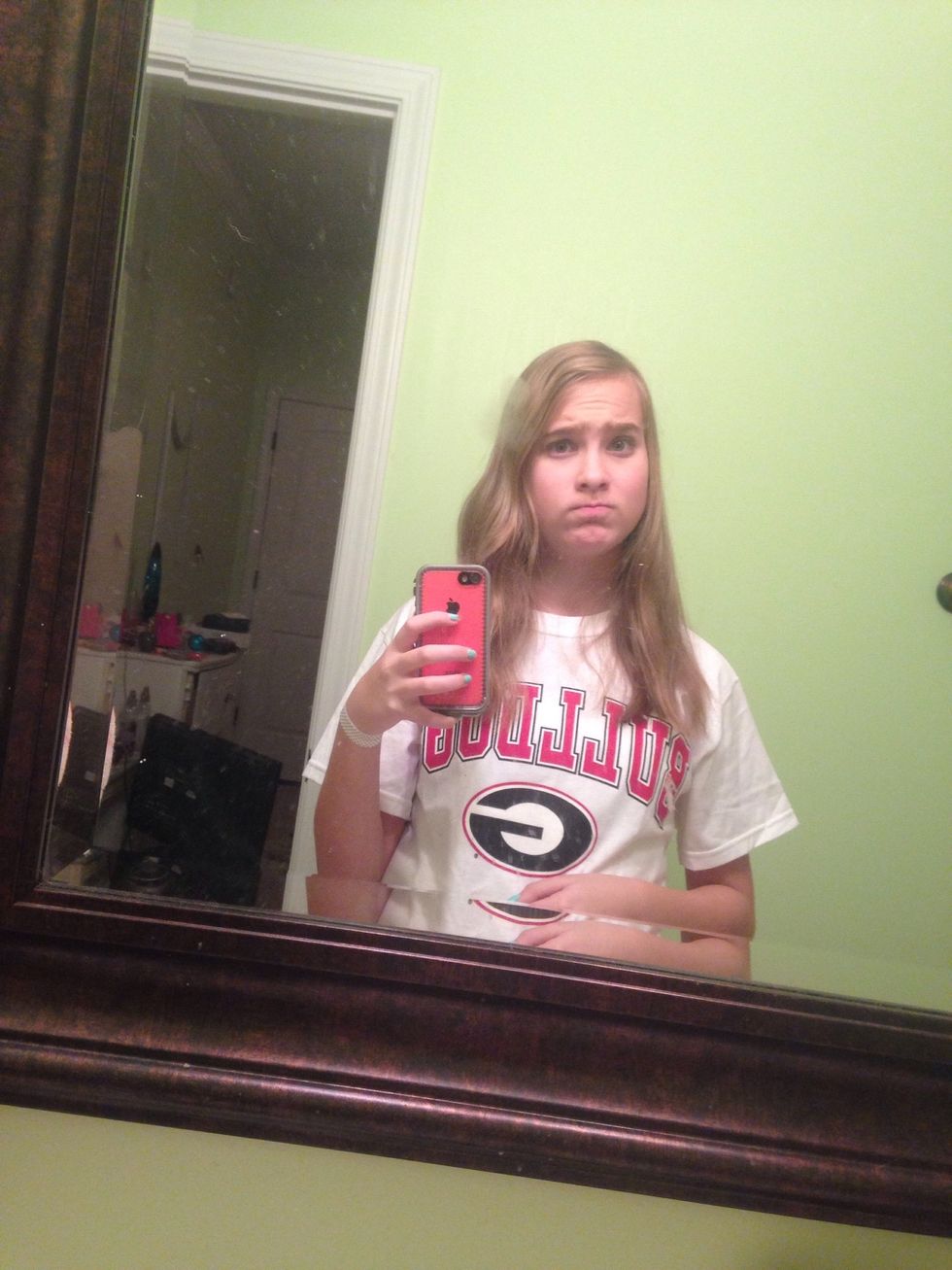 Part hair like you normally would