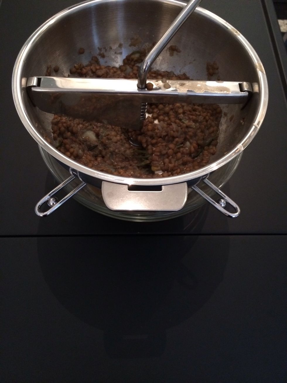 Pass the lentils through the old fashion mill to get a pur\u00e9e.