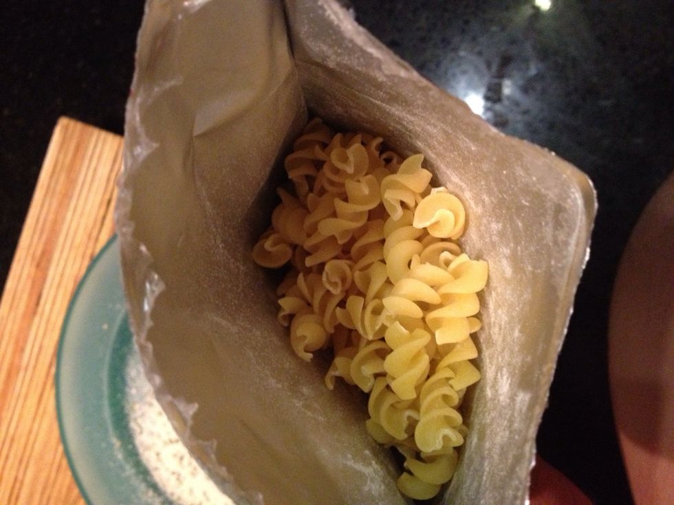 Pasta back in the bag for next time
