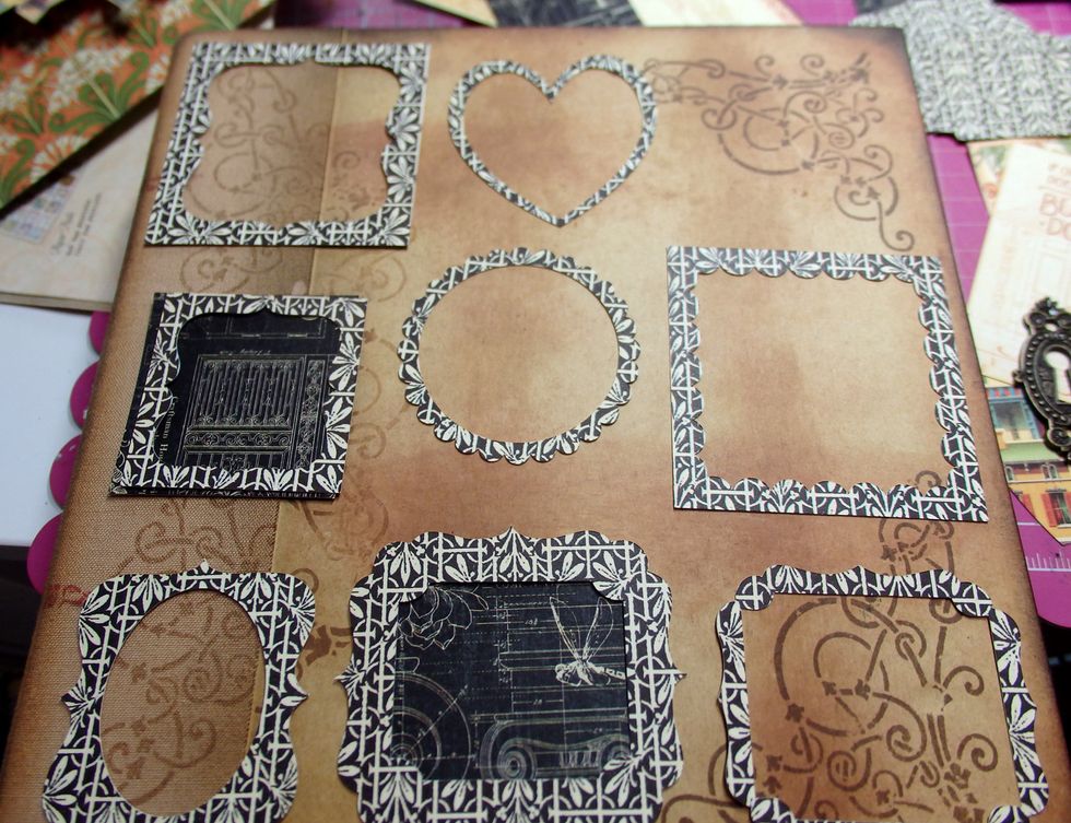 Paste die cut paper like this