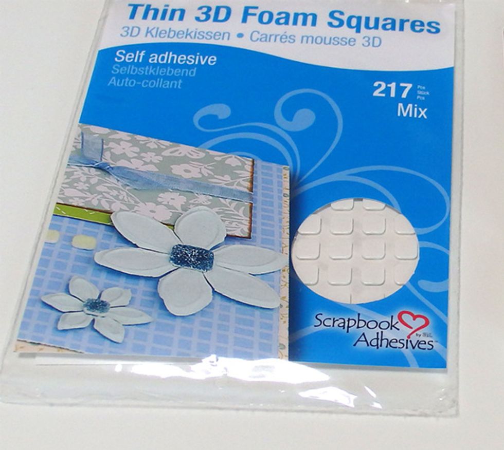 paste embellishments with Thin 3D Foam Squares