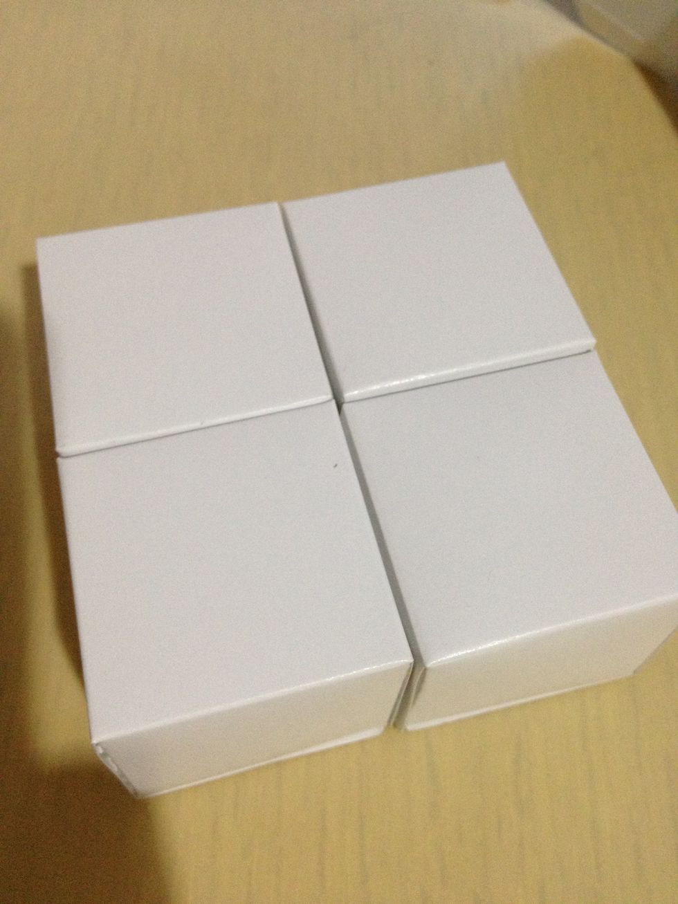 Paste four cubes together to make the body of the dog.