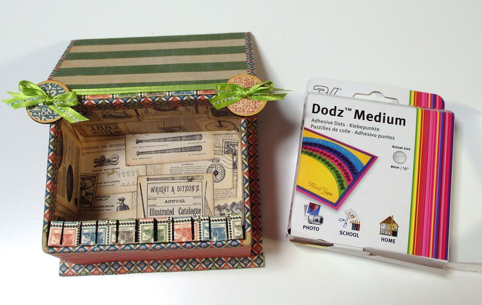 paste ribbon and chipboard with ribbon