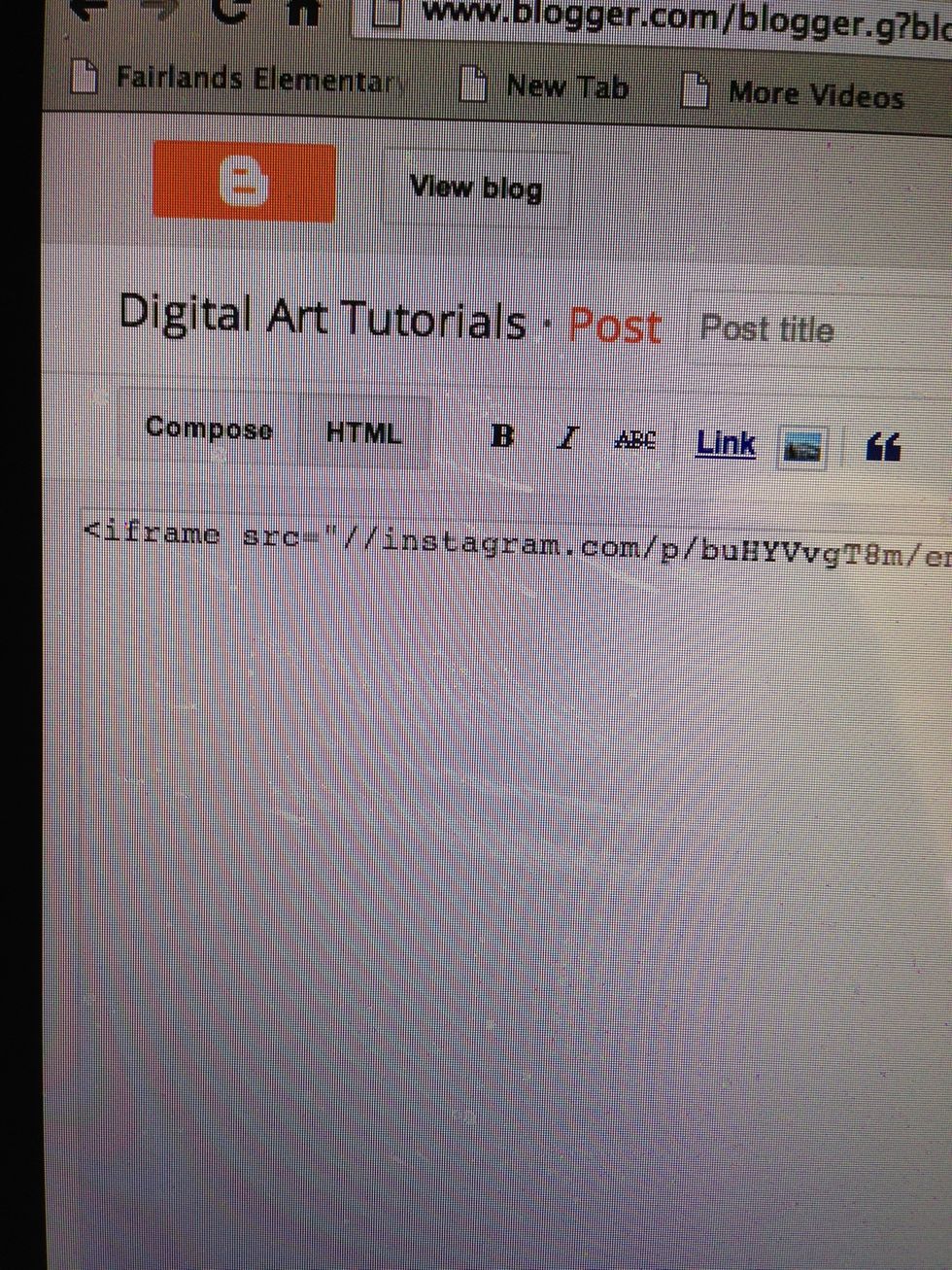Paste the embed code on your site. Make sure you are on the HTML tab.
