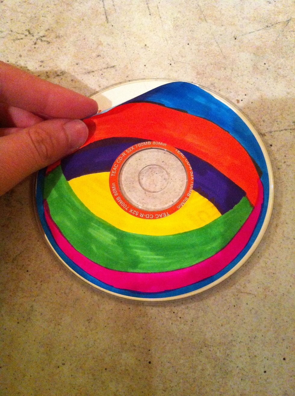 paste the sticker to the CD!(: