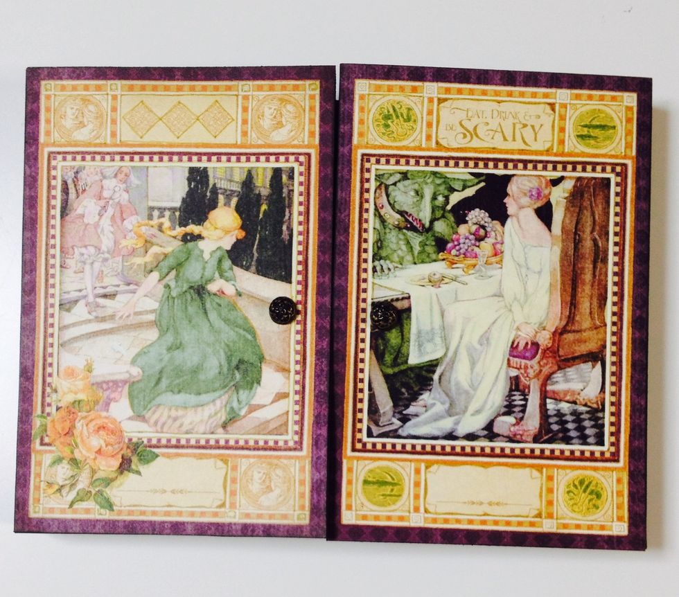 Paste to the door with Graphic45 An Eerie Tale12'paper as shown