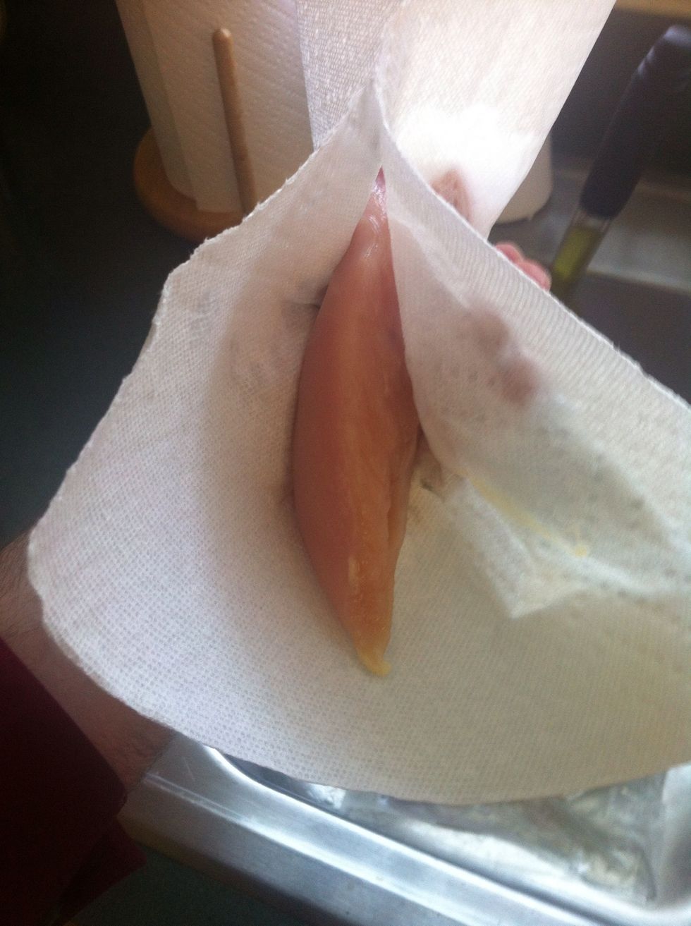 Pat dry with paper towels.