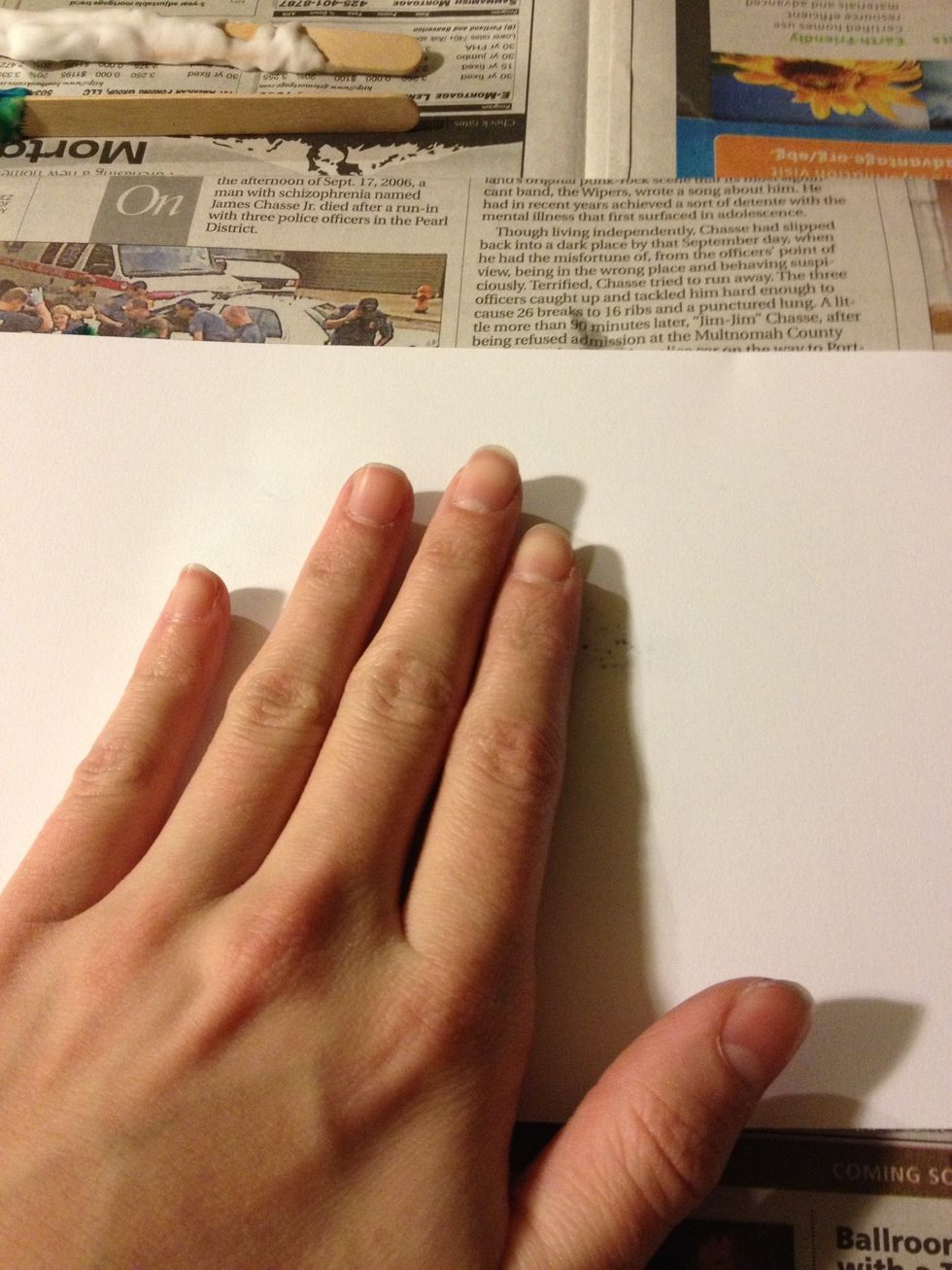 Pat it down a LITTLE, just make sure the paper has a good amount of shaving cream on it!
