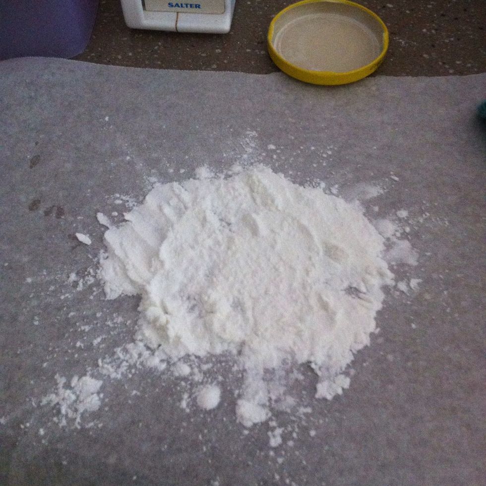 Pat some cornflour onto some baking paper or cling wrap on a flat surface