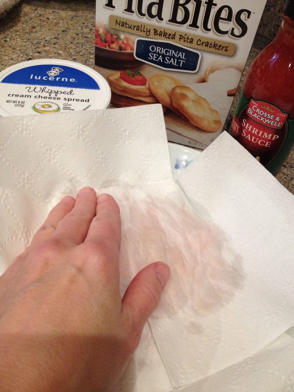 Pat them dry with a paper towel or napkin...