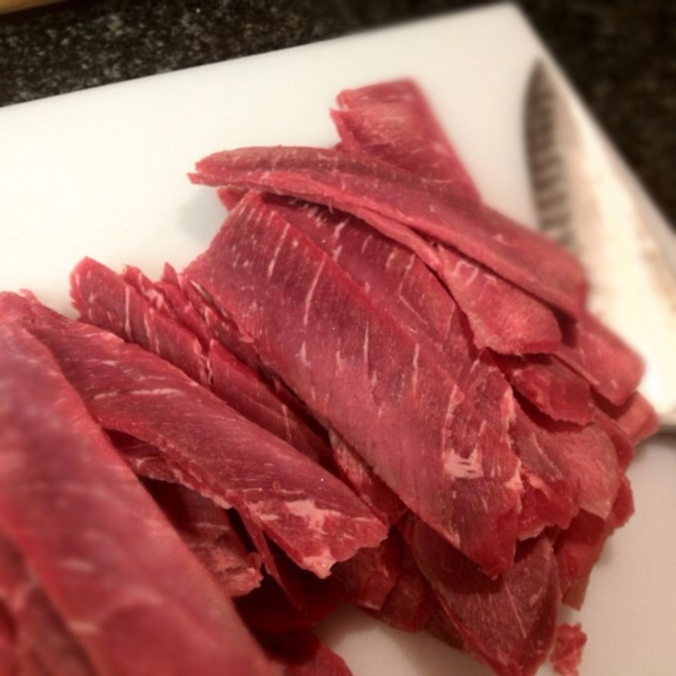 Patience! Don't cut yourself. Use a very sharp knife. Don't "saw" use as few strokes as possible.