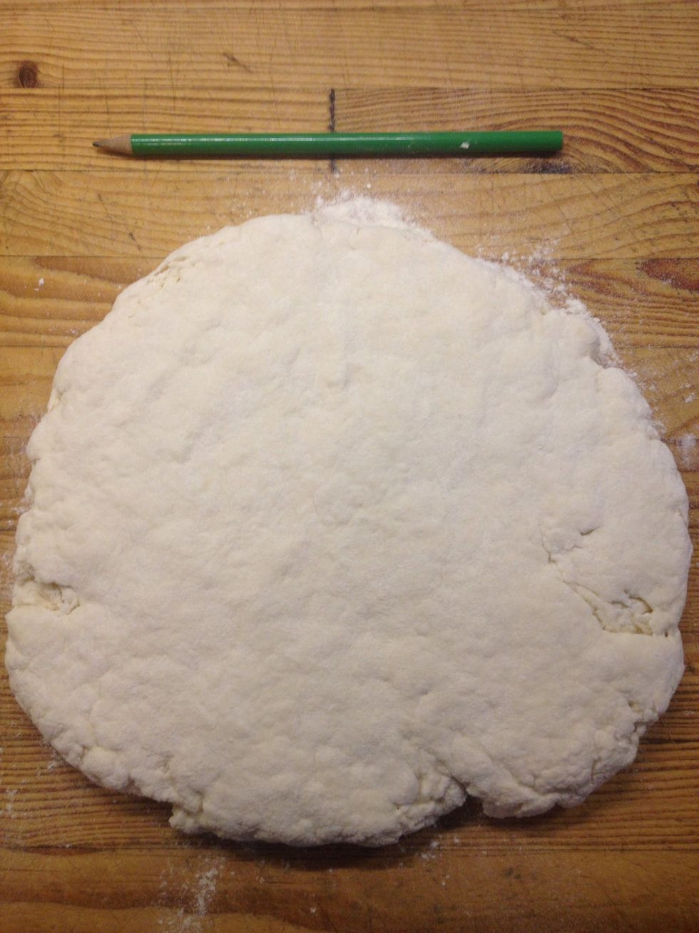 Pay it out into a kinda circle shape