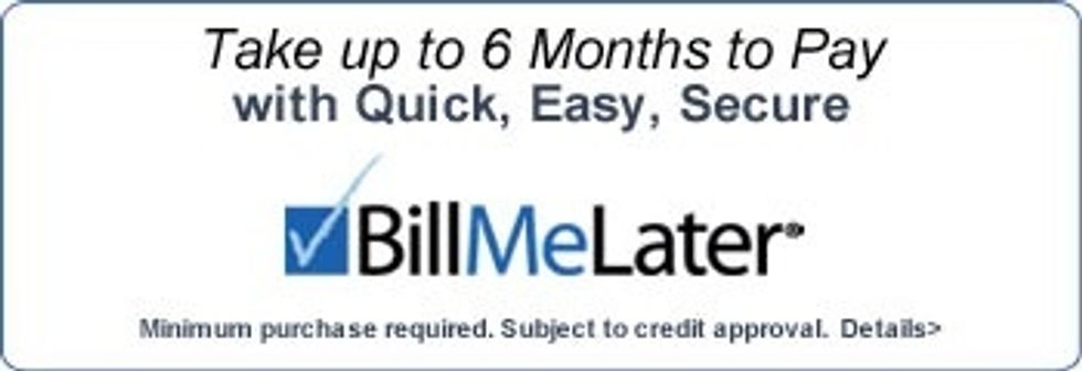 PayPal offers a financing service called Bill Me Later. If you're purchasing something online for $99 or more. You can pay for it in payments for up to six months free of charge.