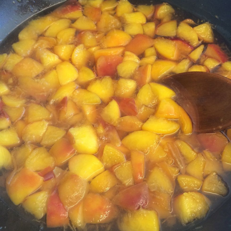 Peaches will become soft.