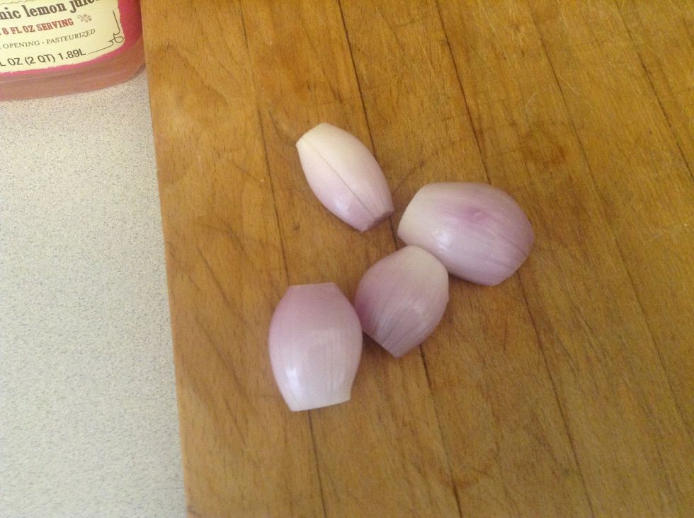 Peal the shallots