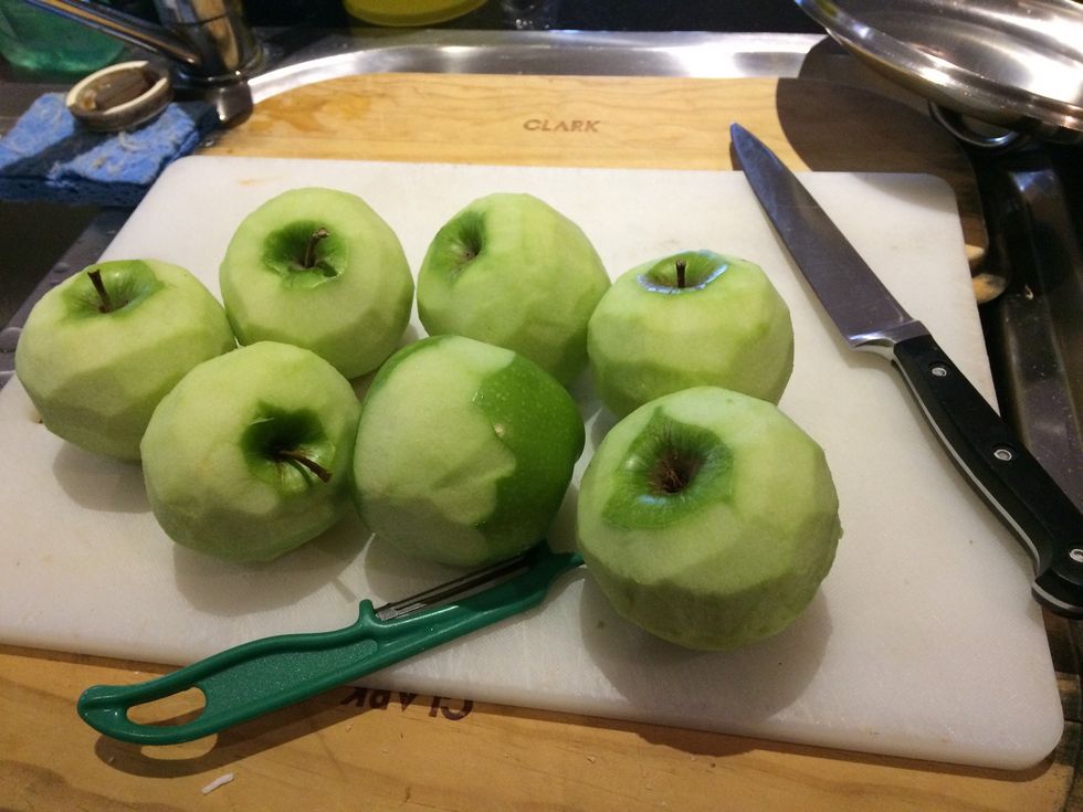 Peel all of your apples