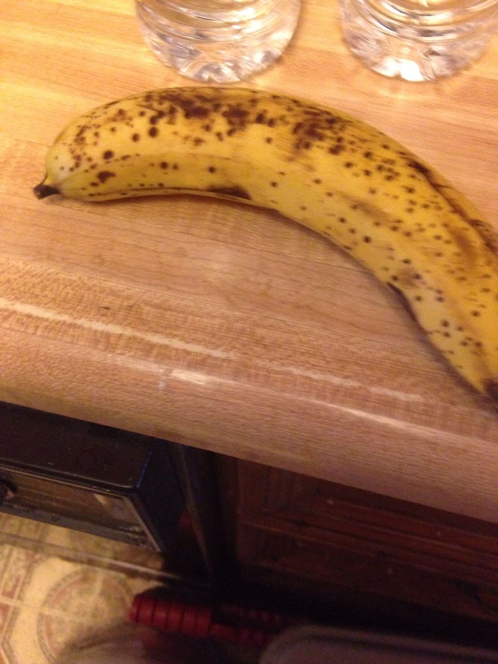 Peel and add the banana. The banana adds a creaminess to the smoothie.