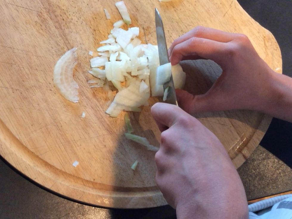 Peel and and finely chop 1 onion